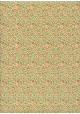 "Liberty" mini fleurs corail et vert fond crème (50x70)