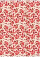 Les petites feuilles ambiance rouge et or (50x70)