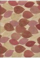 Les feuilles d'automne ambiance rose bordeaux et or (50x70)