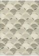 Eventail de fleurs tons gris noir et blanc fond beige (50x70)