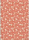 "Bologne" fond ocre rouge réhaussé or (70x100)