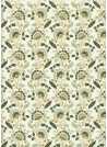 "Vérone" vert réhaussé or (70x100)