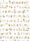Papier Turnowsky happy birthday ambiance pastel réhaussé or (50x70)
