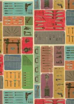 Planche d'outils fond coloré (50x70)