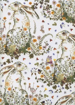 Lièvre de fleurs sauvages (50x70)