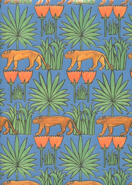 La jungle fond bleu (50x70)
