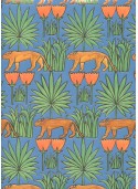 La jungle fond bleu (50x70)