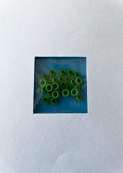 Oeillets 3mm vert pré x 25