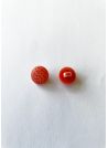 Bouton bombé nacré corail (lot de 2)