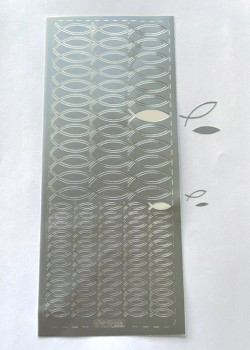 Planche décors autocollants gris et argent (vendue à l'unité)
