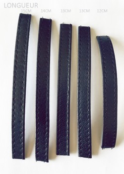 Lot de 5 brides de cuir bleu marine (lot n°2)