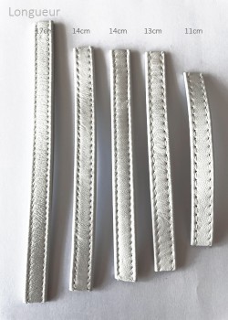 Lot de 5 brides de cuir blanches (lot n°4)