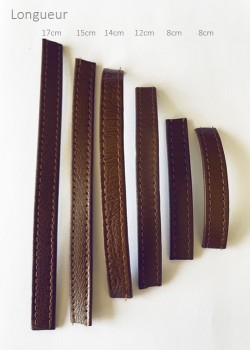Lot de 6 brides de cuir marron (lot n°9)