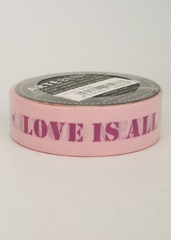  Masking tape "Love is all you need" fond rose
