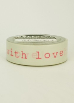 Masking tape "Handmade with love" rose fond lin
