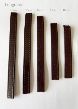 Lot de 5 brides de cuir bordeaux (lot n°23)