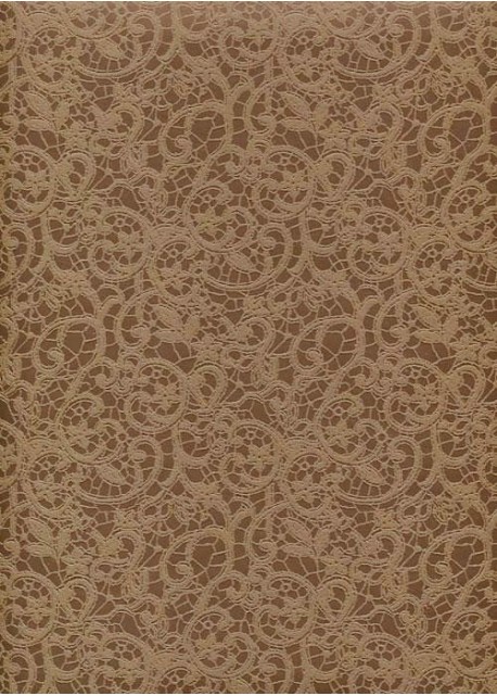 Simili cuir "Damas" (28x71) dentelle mat marron 