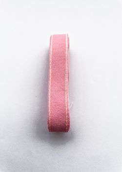 Ruban décoratif geometrique rouge fond rose (L:2m / l:1cm)