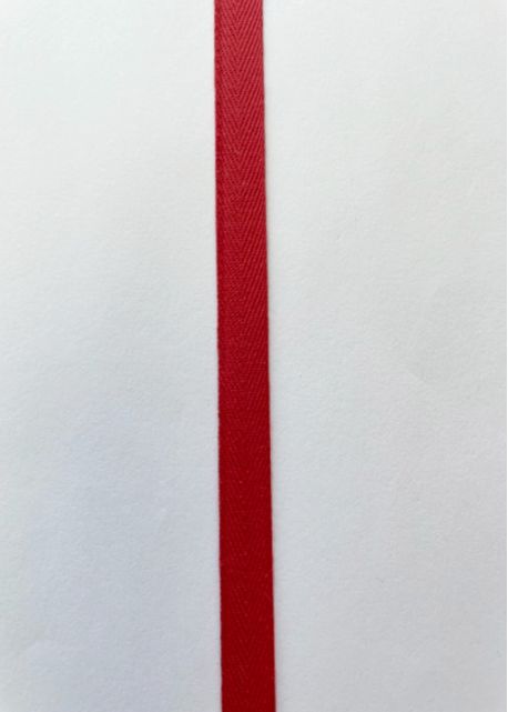 Ruban chevron rouge vif (2 mètres)