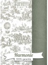 HARMONIE DUO Toile de jouy montgolfière gris pâle