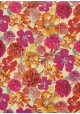 La floraison ambiance orange et rose fond beige (68x98)