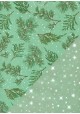Recto verso "Branches de sapins / étoiles blanches" (68x98)