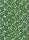 Papier lokta "circulaire" fond vert (50x75)