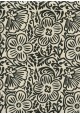 Lokta "Flower" noir fond naturel (50x70)