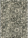 Lokta "Flower" noir fond naturel (50x70)