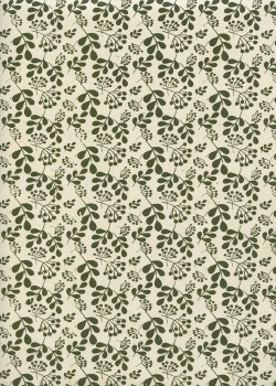Papier lokta feuillage vert olive fond naturel (50x75)