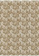 Papier lokta feuillage blanc fond taupe (50x75)