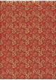 Papier lokta feuillage or fond rouge (50x75)