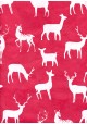 Les animaux de Noël fond rouge (50x75)