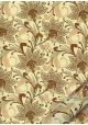 Floral tons bruns et or (50x68)