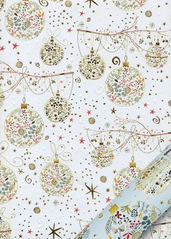 Papier Turnowsky les boules de Noël réhaussé or (50x70)