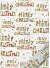 Papier Turnowsky Merry Christmas réhaussé or (50x70)
