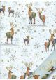Papier Turnowsky les animaux de Noël réhaussé or (50x70)