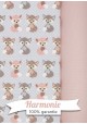 HARMONEIE DUO Les renardeaux fond gris à pois