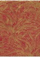 Papier lokta verdure or fond rouge (50x75)