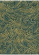 Papier lokta verdure or fond bleu canard (50x75)