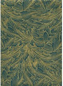 Papier lokta verdure or fond bleu canard (50x75)
