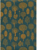 Lokta forêt camel fond bleu vert (50x75)