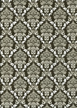 Motif baroque fond noir (50x70)