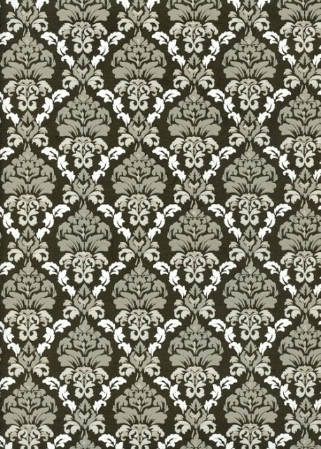 Motif baroque fond noir (50x70)