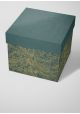Papier lokta verdure or fond bleu canard (50x75)