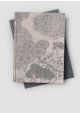 Papier lokta retour des Indes gris fond rose poudré (50x75)