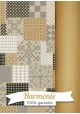 HARMONIE DUO Carreaux de ciment or gris et blanc fond beige