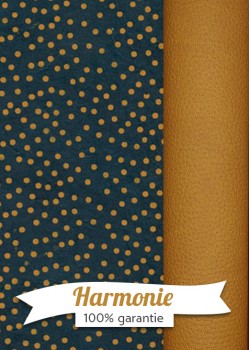 HARMONIE DUO Lokta pois camel fond bleu canard