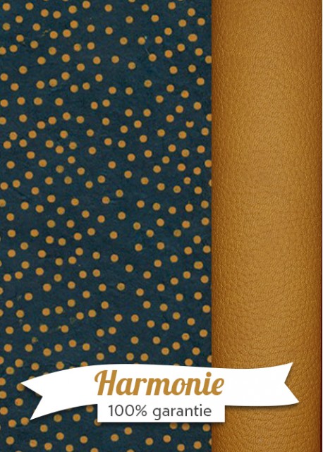 HARMONIE DUO Lokta pois camel fond bleu canard