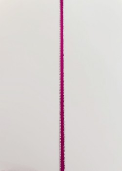 Ruban fushia bord argent 0.4 mm (2 mètres)